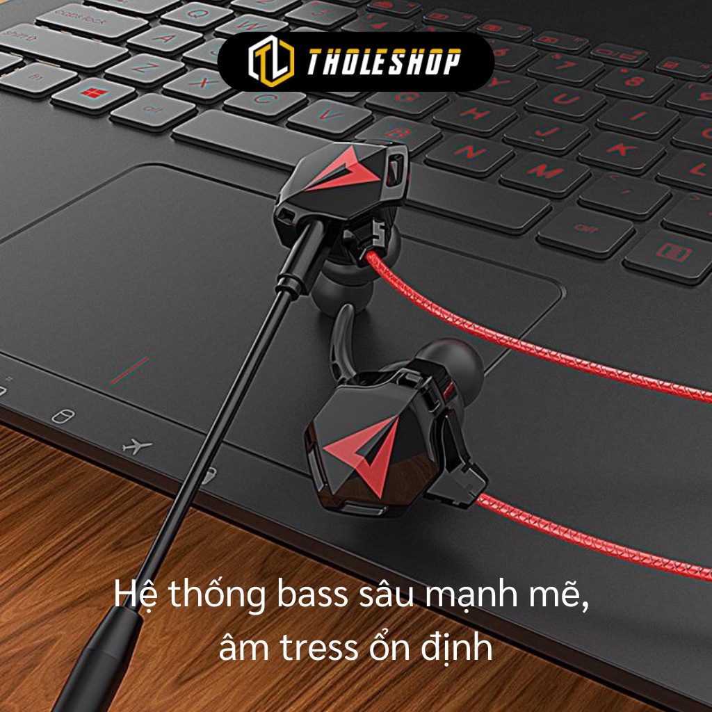 Tai Nghe Gaming - Tai Nghe Game Thủ Nhét Tai có Micro Gắn Rời, Hệ Thống Bass Mạnh Mẽ 6316