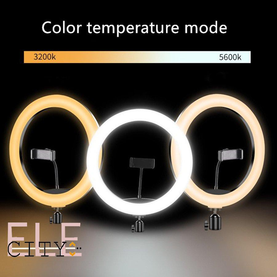 ✨ELE✨RGB LED Ring Light Phone Holder Photography Fill Light Dimmable RGB Ring Light