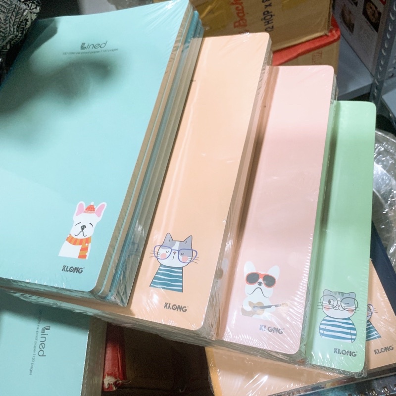 KLONG - Nguyên lốc - vở sổ may dán gáy Lined 120 / 200 trang A4 100/76; MS: 847 - 848 🐻💕