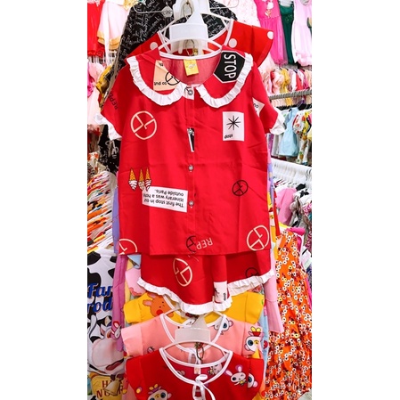 Pizzama đùi chất lụa cho bé gái siêu đáng yêu size 15-22kg, PA01
