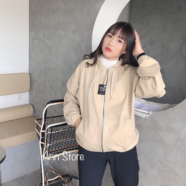 Áo khoác kaki form rộng