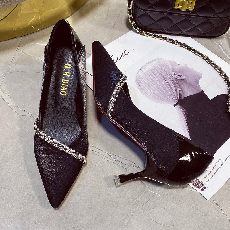 giày cao gót khảm đá sang chảnh 1693