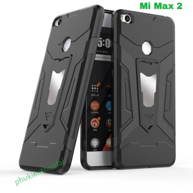 Ốp lưng Xiaomi Mi Max 2 / Max 3 chống sốc Iron Man Iring giá đỡ xem phim cao cấp