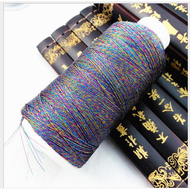 Cuộn chỉ kim tuyến vàng bạc đủ size 0.6-0.8-1mm