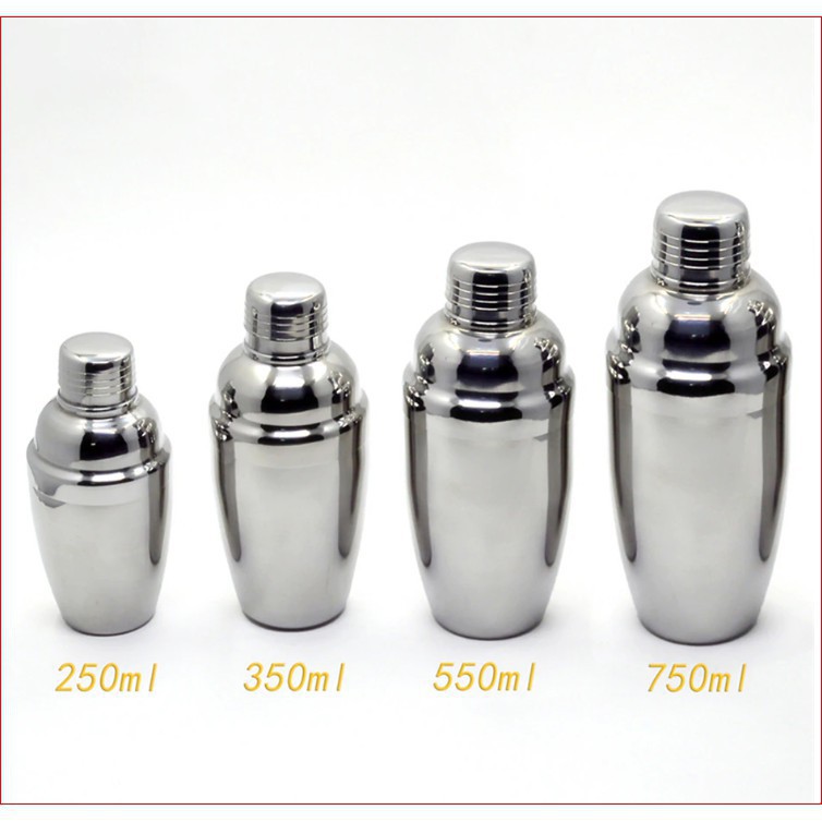 Bình lắc bằng inox cao cấp không rỉ dung tích 250ml 350ml 550ml 750ml dùng để pha chế cà phê, cocktail, trà sữa,....