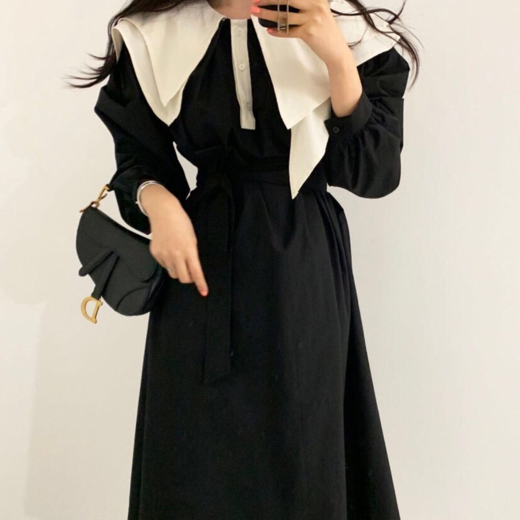 Đầm Dài Thắt Eo Phong Cách Ulzzang Mẫu Mới Nhất