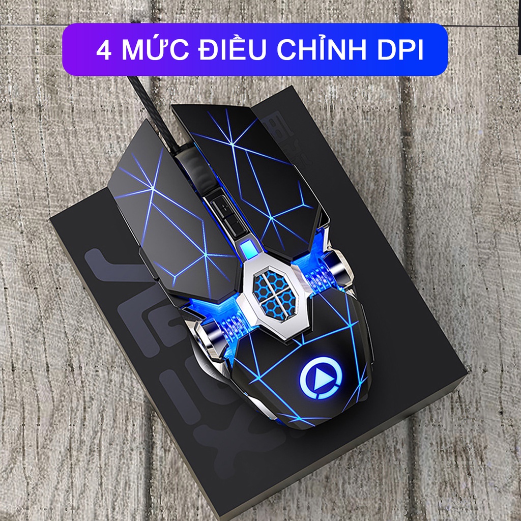 Chuột máy tính Gaming có dây SIDOTECH YINDIAO S7A gaming Esport 4 mức DPI không độ chễ Led RGB tắt tiếng chống ồn