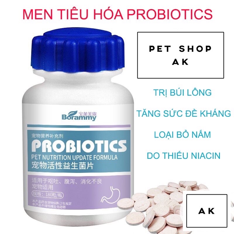Men tiêu hoá Probiotic cho chó mèo Borammy hỗ trợ đường tiêu hoá, hấp thu dinh dưỡng toàn diện