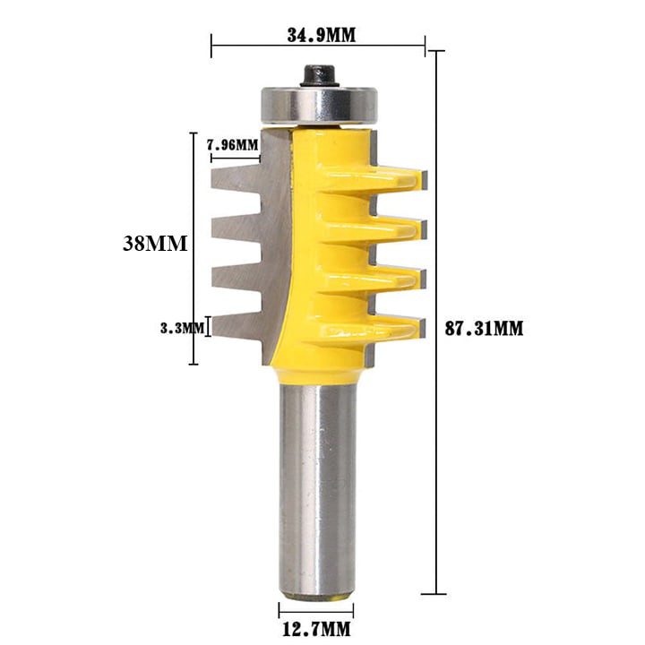Mũi Ghép Ván Răng Lược vàng Muwang cao 38mm