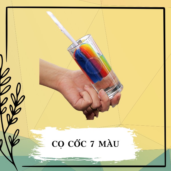 Cọ Cốc 7 Màu/ Cọ Vệ Sinh Cốc - Thế Giới Pha Chế