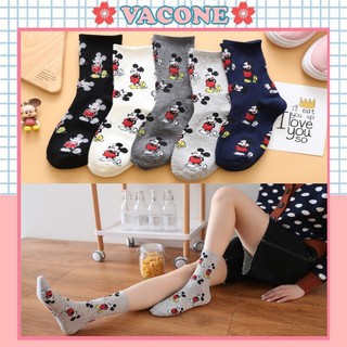 Tất cổ cao Vacone vớ nam nữ hoạ tiết Mickey đáng yêu TN81