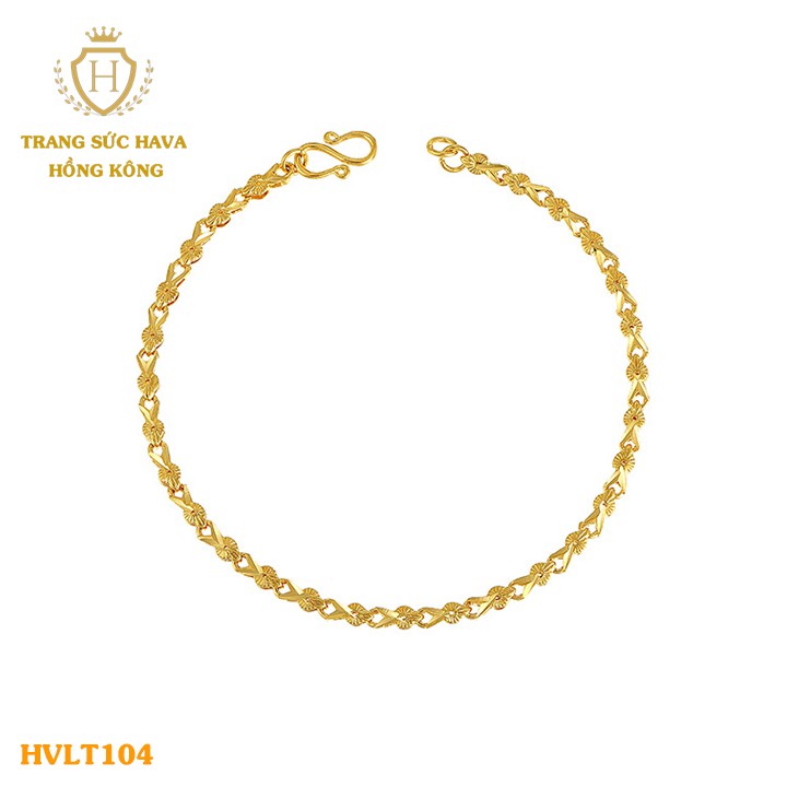 Lắc Tay Titan Nữ, Vòng Tay Hoa Mai Xi Mạ Vàng Non 24k - Trang Sức Hava Hong Kong - HVLT104