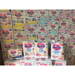 (Cộng Miếng) Bỉm Merries Nội Địa Nhật Dán/Quần NB96/S88/M68/L58/M64/L50/XL44/XXL28 .sushi
