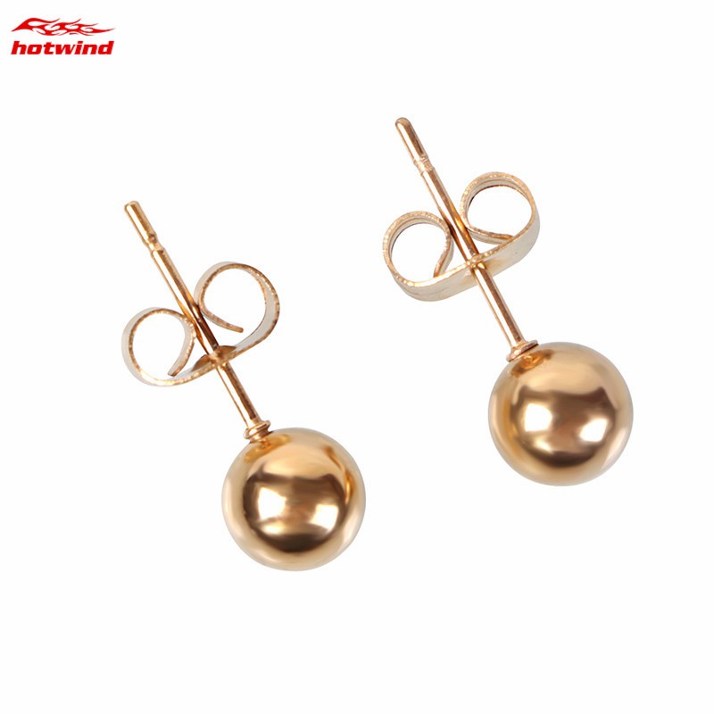 Khuyên tai thiết kế viên bi tròn mini 5mm/6mm chống dị ứng có đủ màu