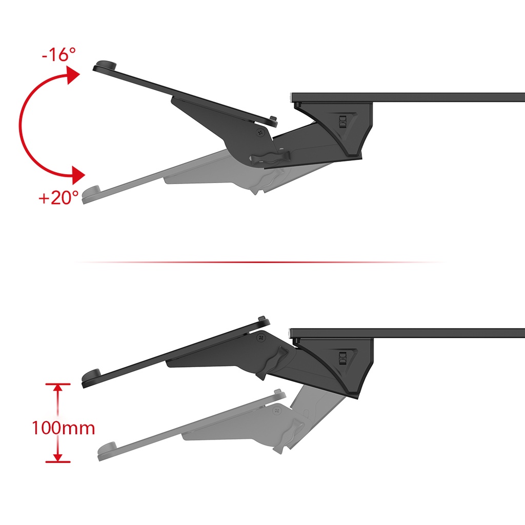 KHAY ĐỠ BÀN PHÍM CAO CẤP CHO BÀN ERGONOMIC NHẬP KHẨU CHÍNH HÃNG LOCTEK KT101
