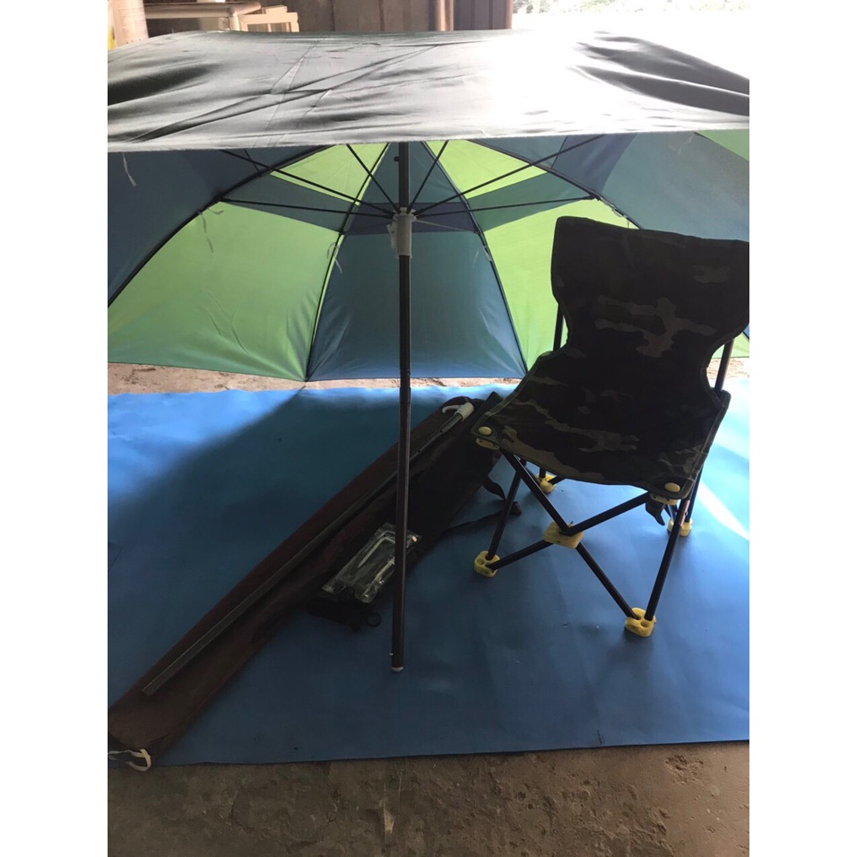 Bộ ô dù câu cá+ ghế câu cá
