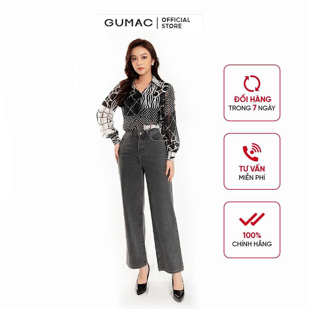 Áo sơ mi nữ cổ đức GUMAC AB4206