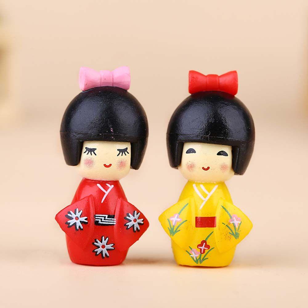 1 Móc Khóa Kim Loại Hình Búp Bê Hoạt Hình Mặc Kimono Nhật Bản Dễ Thương