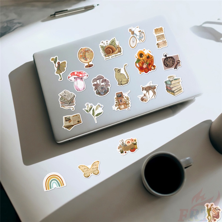 110 Cái / Bộ ❉ Điều trị gia tăng. Miếng Dán Trang Trí Thiết Kế Phong Cách Retro Độc Đáo ❉ Sticker Dán Tường Chống Thấm Nước Thời Trang