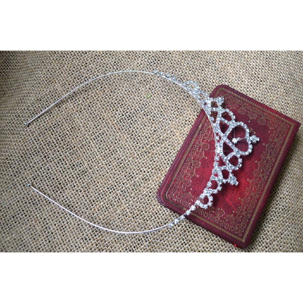 Vương miện cô dâu đính đá pha lê thời trang