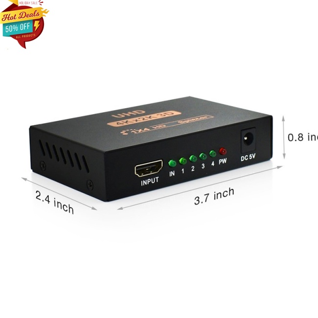 Bộ Chia Cổng Hdmi 4k 1x4 Full Hd 1080p Video Hdmi-compatible 1 Trong 4 Đầu Ra