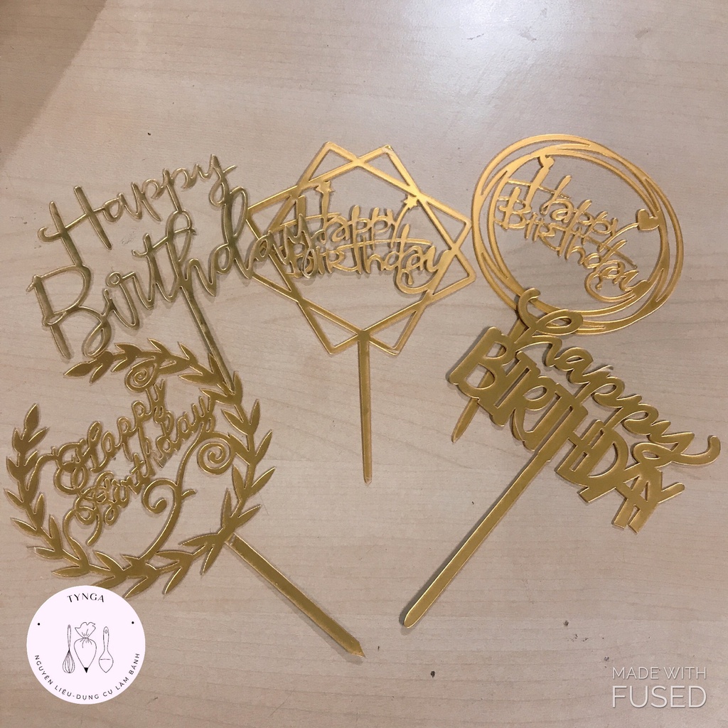 Que Cắm Bánh Sinh Nhật Happy Birthday Nhiều Mẫu