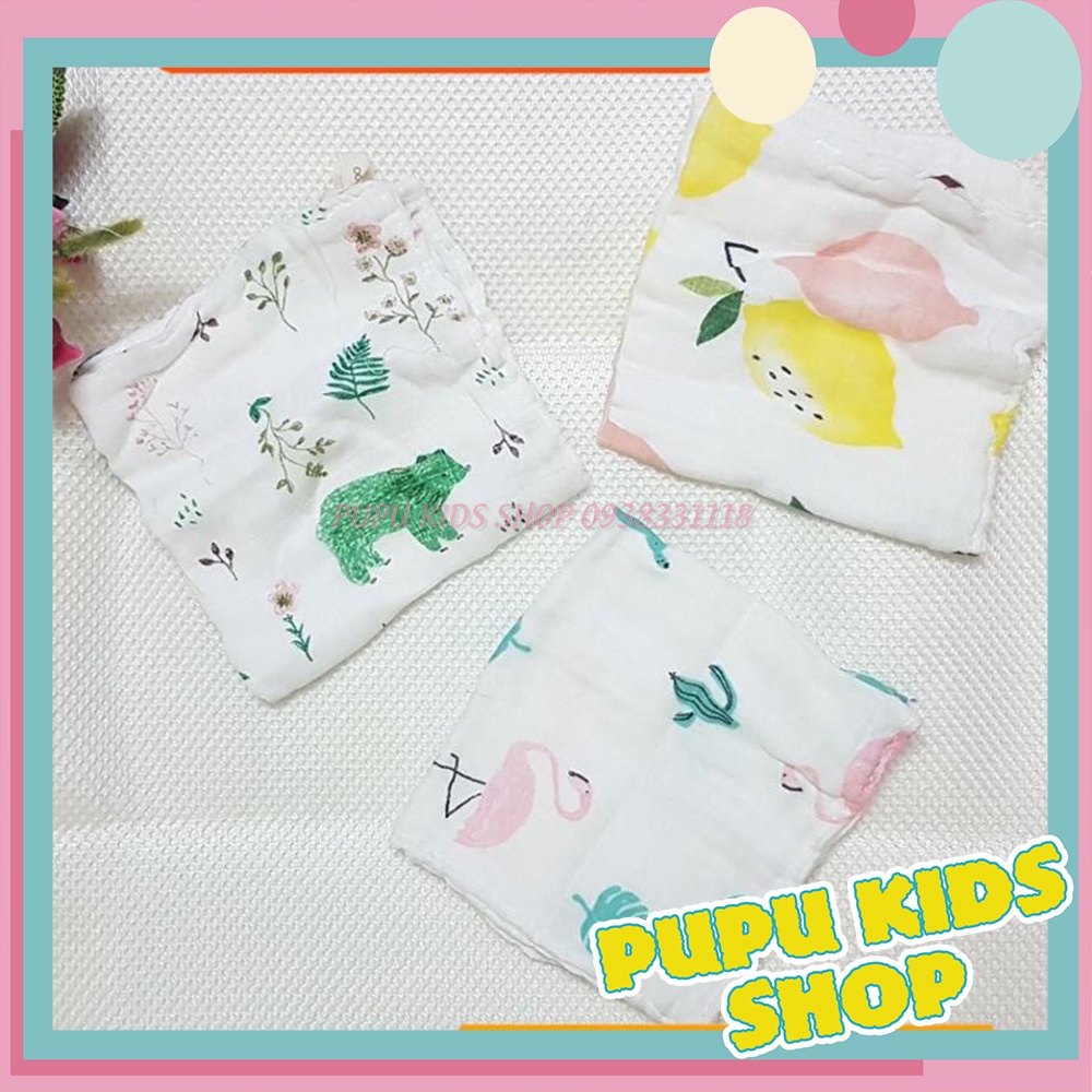 Set 3 Khăn Sữa Sợi Tre Siêu Mềm Muslin Tree (Set 3 Khăn Xô Sợi Tre Muslin Tree) PUPU KIDS SHOP