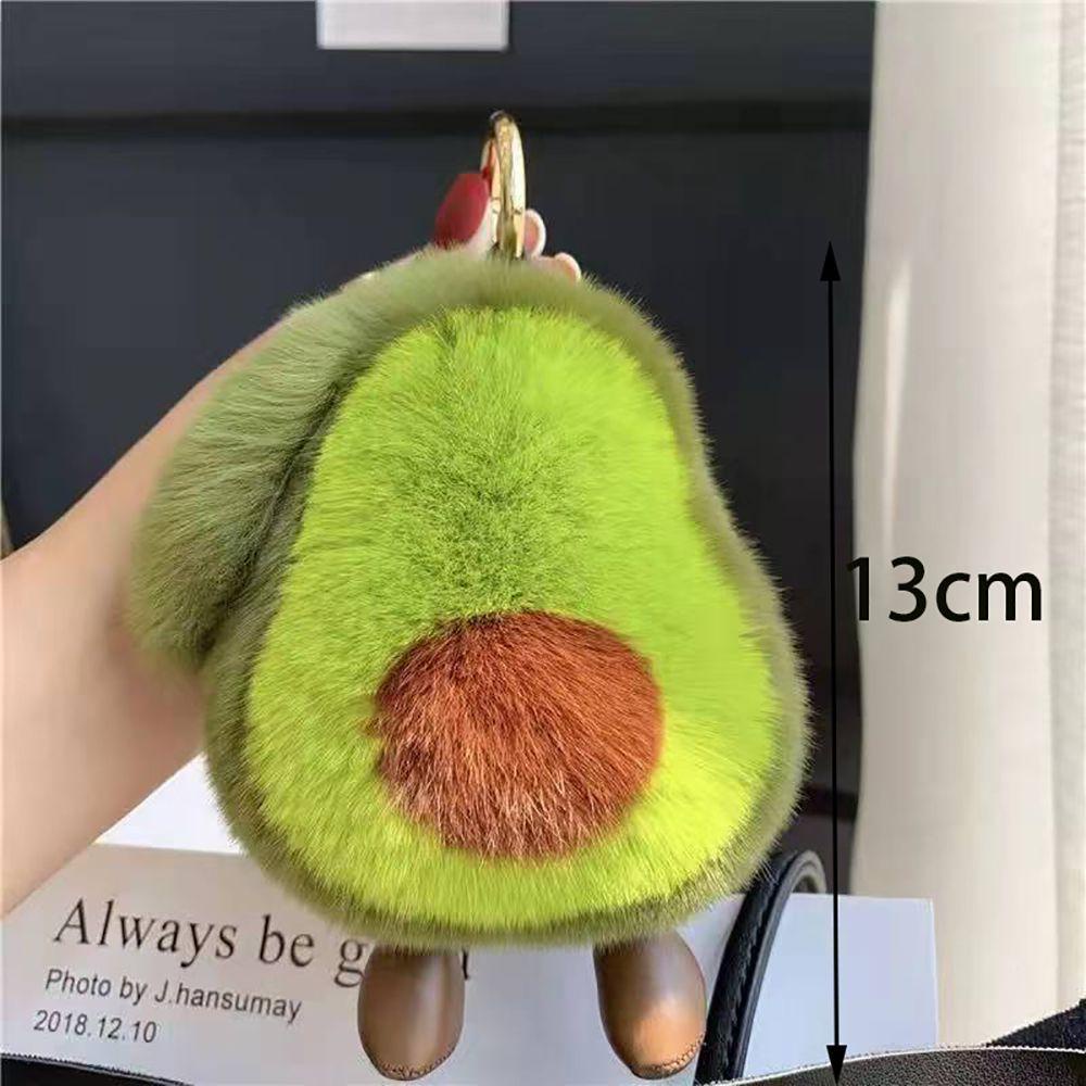 Móc Điện Thoại Hình Quả Bơ Bằng Lông Giả Dễ Thương