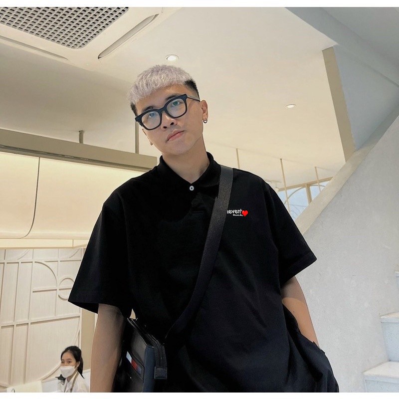 Áo thun polo Local brand Levent mini popular phông cổ trụ Unisex nam nữ cotton oversize form rộng - Gin Store