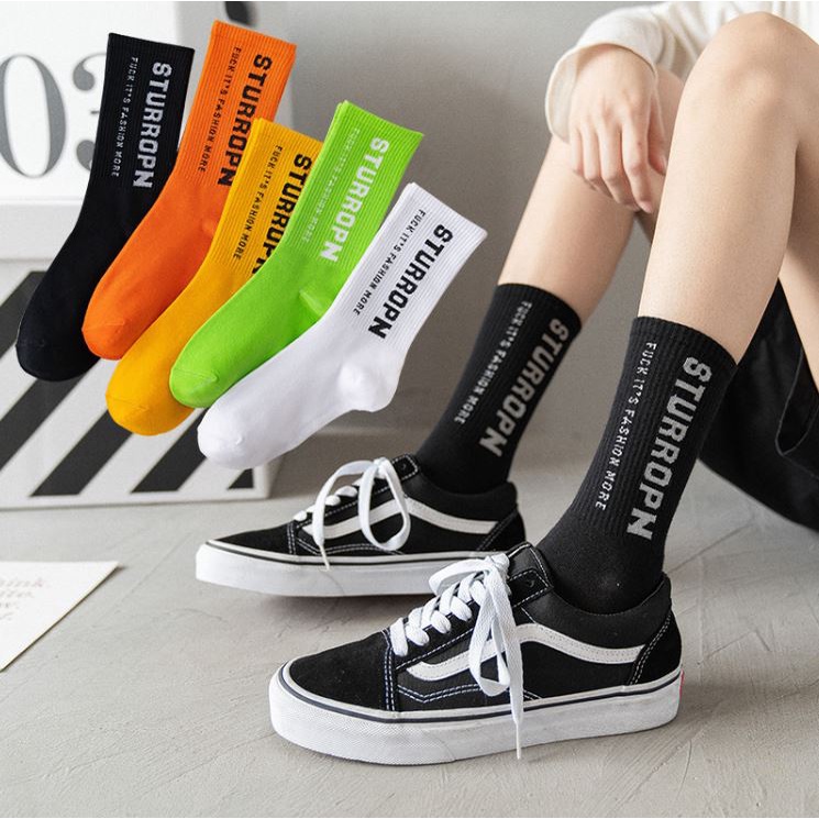Set 5 Đôi Tất Cao Cổ Unisex Mix Chữ SturUp