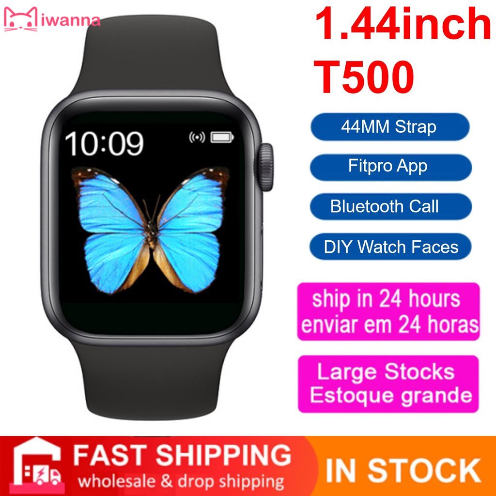 Đồng Hồ Thông Minh IWO 13 T500 Bluetooth 6 Màn Hình 44mm Hỗ Trợ Đo Huyết Áp Chuyên Dụng Cho Apple Android Phones