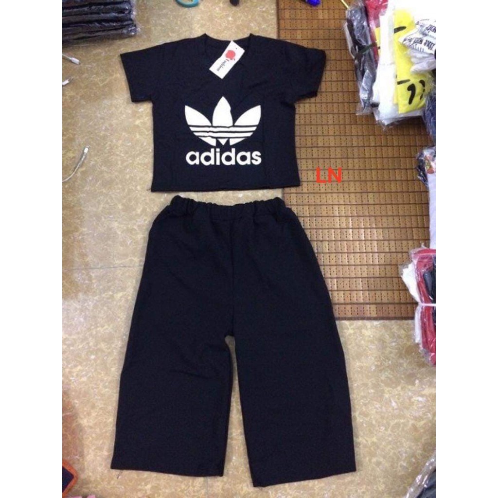 Set áo croptop và quần ống rộng