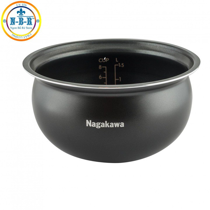 Nồi Cơm Điện Tử Nagakawa NAG-0123, 1.5L, Lòng Niêu, Mâm Nhiệt Cong, Phân Phối Chính Hãng Bởi NBR ,BH Chính Hãng 12 Tháng | BigBuy360 - bigbuy360.vn
