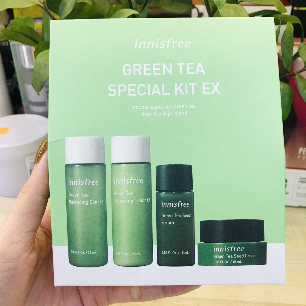 SET DƯỠNG DA TRÀ XANH INNISFREE MINI 4 MÓN HÀN QUỐC