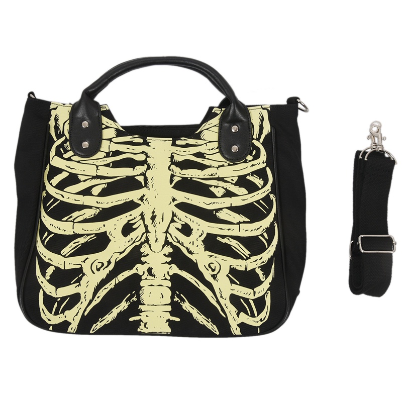 Túi Xách Thời Trang Gothic Hình Đầu Lâu Phát Quang Cho Nữ