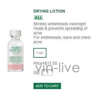 Chấm, Xóa Mụn Mario Badescu Drying Lotion 29ml