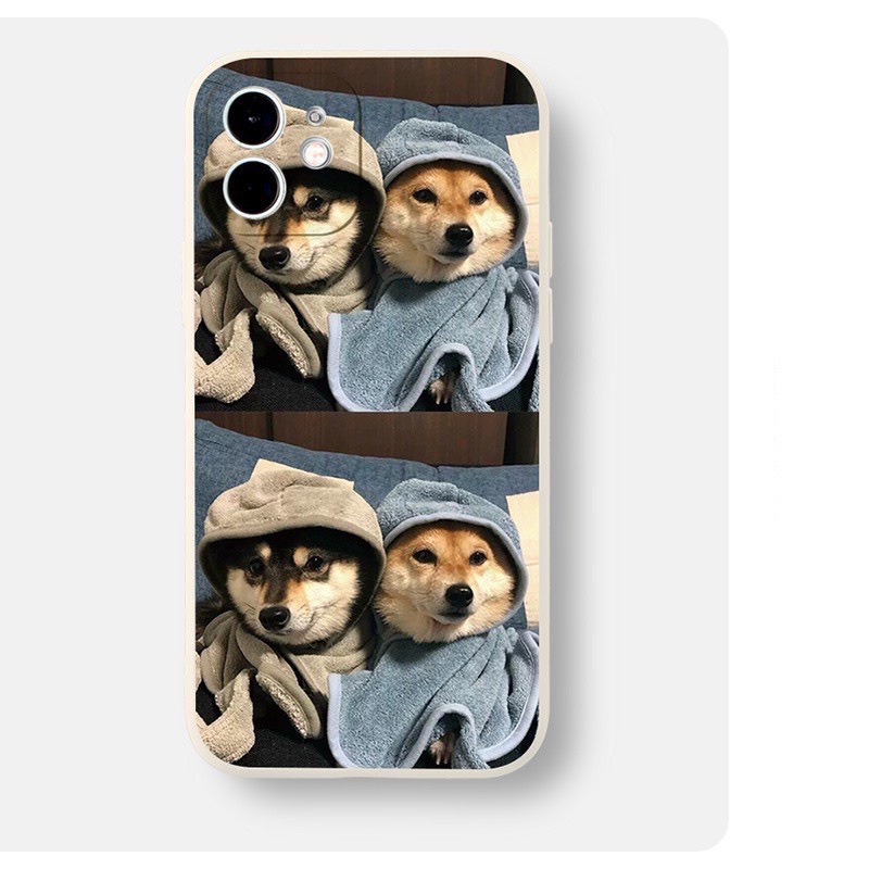 Ốp Lưng Iphone Cạnh Vuông, Bảo Vệ Camera In Hình Cún 7Plus,8Plus,x,xs,xsmax,11,11promax,12,12promax,13,13promax