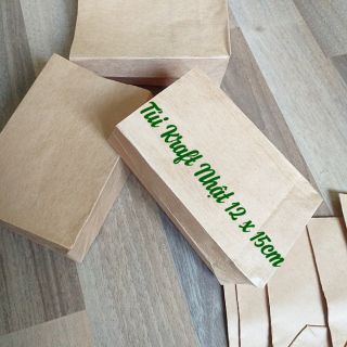 500 túi giấy kraft Nhật  12 x 15 cm