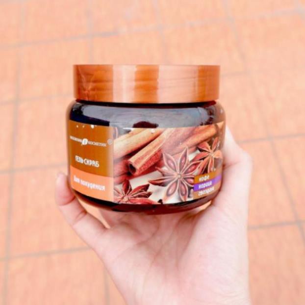 ✅ (HÀNG CHUẨN AUTHENTIC) Tẩy da chết chiết suất quế hồi và cafe làm săn chắc làn da Nga 380ML