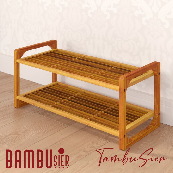 [BAMBOO] Giá để giầy dép đa năng 100% tre tự nhiên - Giá kệ để giầy tiện tích cao cấp xuất khẩu [ATLAN-22]