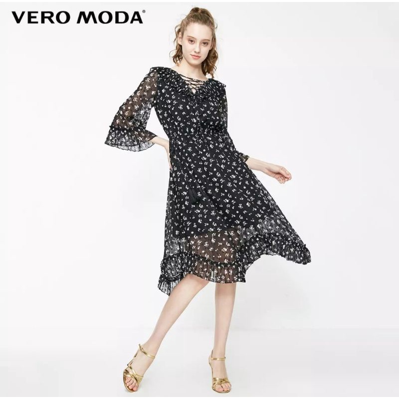SALE váy voan hoa bánh bèo Vero Moda