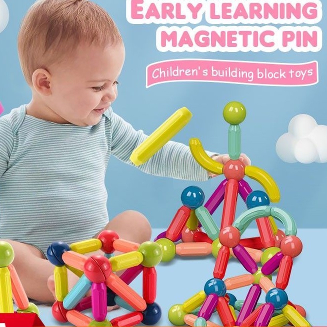 XẾP HÌNH KỲ DIỆU Đồ chơi Nam Châm Từ Tính Phát triển Sáng tạo ABS an toàn