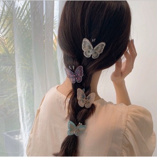 Kẹp tóc thêu hình bướm phong cách Hàn quốc độc đáo