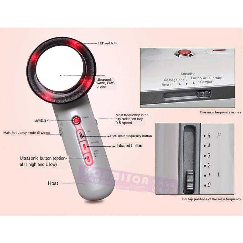 Máy Massage Giảm Cân Bằng Sóng Siêu Âm EMS Chống Cellulite Đốt Cháy Mỡ Thừa