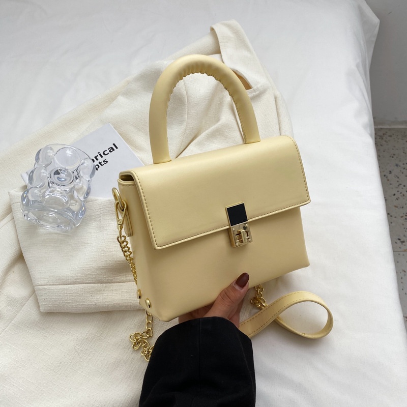 Túi đeo chéo IELGY dáng vuông nhỏ quai xích thời trang cao cấp cho nữ