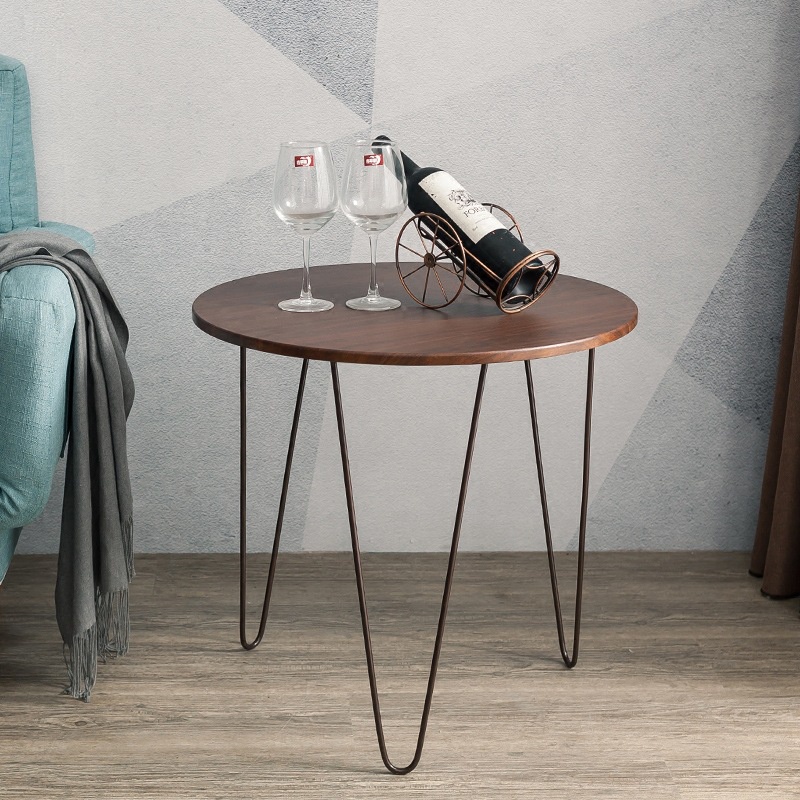 Bàn trà tròn chân sắt tiện lợi phong cách tối giản - gm63