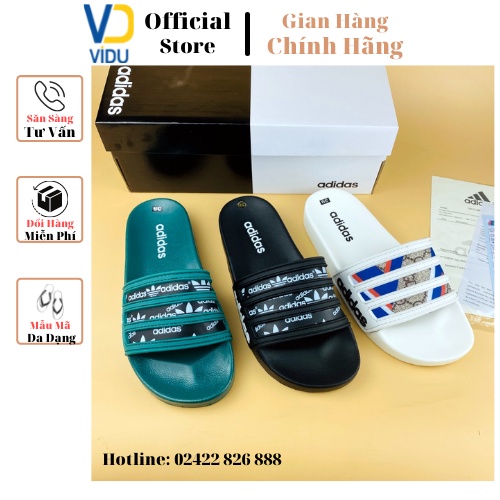 Dép nam thời trang Adidas ViDu 21117 màu xanh chất liệu cao su cao cấp, chống thấm nước