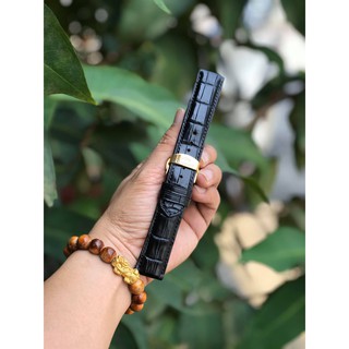 Dây đồng hồ da cá sấu handmade