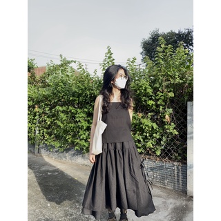 Áo dây form basic vải linen cotton