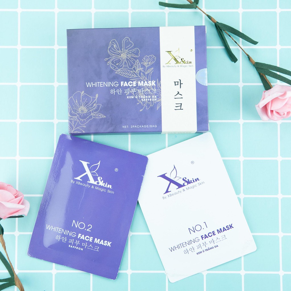[Mã COSFS2 giảm 10% đơn 150K] Bộ đôi dưỡng trắng da mặt XSKIN Whitening Face Mask gồm Saffron và Kem ủ trắng | BigBuy360 - bigbuy360.vn